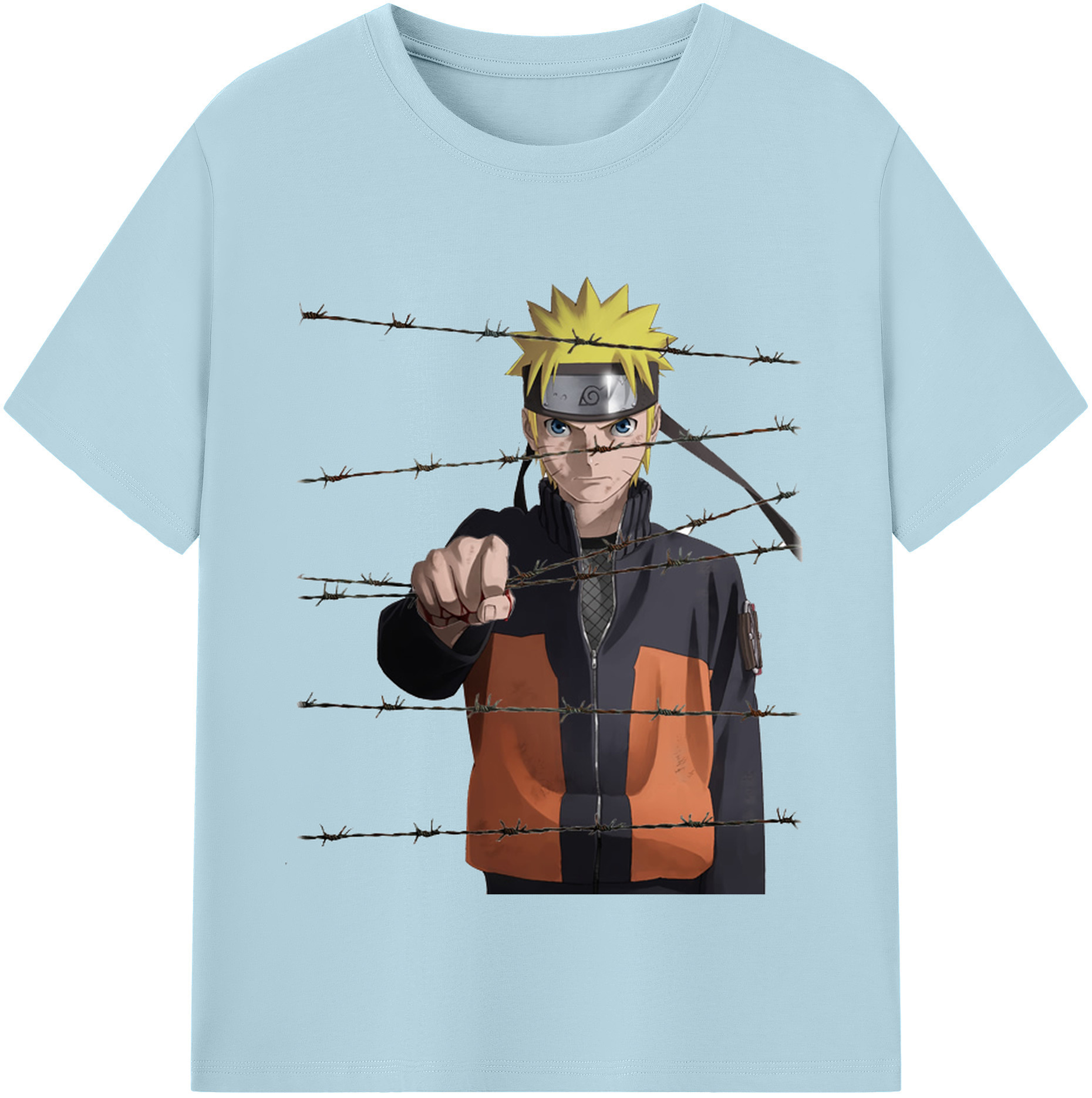 （画像用） NARUTO -ナルト- うずまき ナルト Uzumaki Naruto 綿100％半袖Tシャツ（フロントプリント）